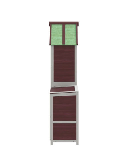 Set Rimessa Attrezzi da Giardino 2pz Moka Legno Massello Pino