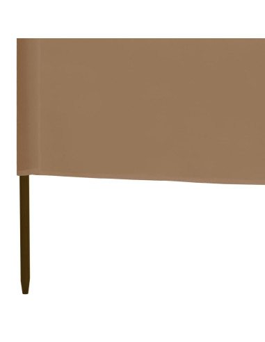 Paravento a 3 Pannelli in Tessuto 400x120cm Grigio Talpa