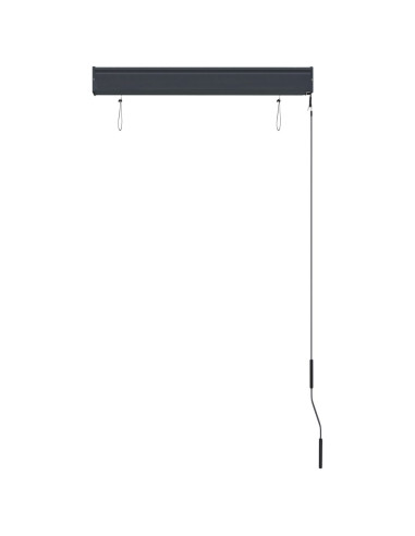 Tenda a Rullo per Esterni 80x250 cm Bianca e Arancione