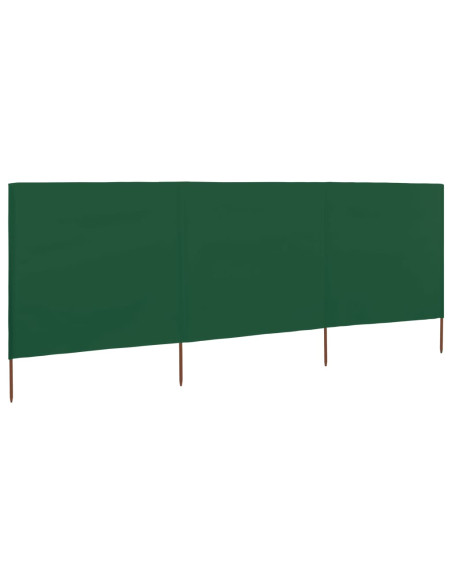 Paravento a 3 Pannelli in Tessuto 400x120cm Verde