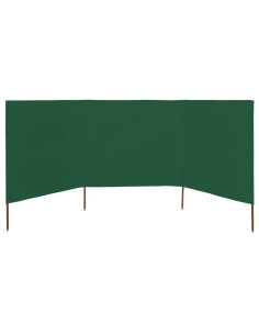 Paravento a 3 Pannelli in Tessuto 400x120cm Verde 2