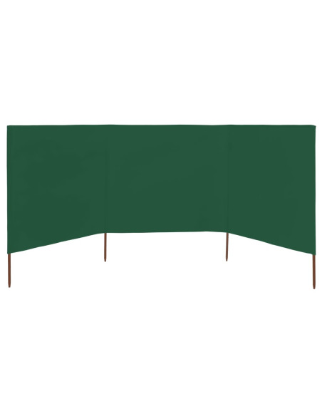 Paravento a 3 Pannelli in Tessuto 400x120cm Verde