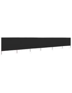 Paravento a 6 Pannelli in Tessuto 800x120 cm Nero 2