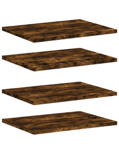 Mensole Parete 4pz Rovere Fumo 40x30x1,5 cm Legno Multistrato