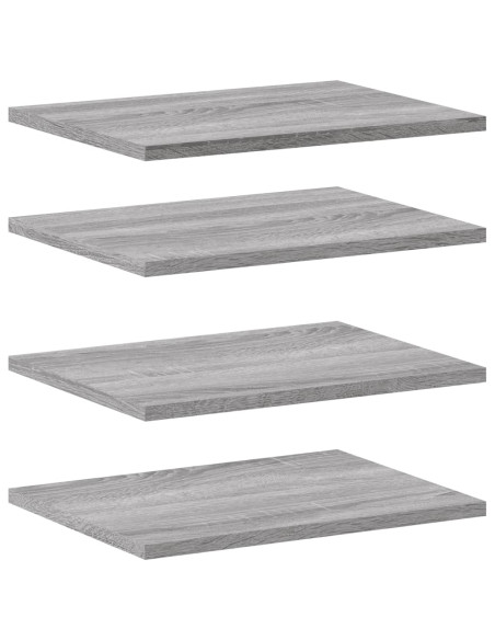 Mensole Parete 4pz Grigio Sonoma 40x30x1,5cm Legno Multistrato