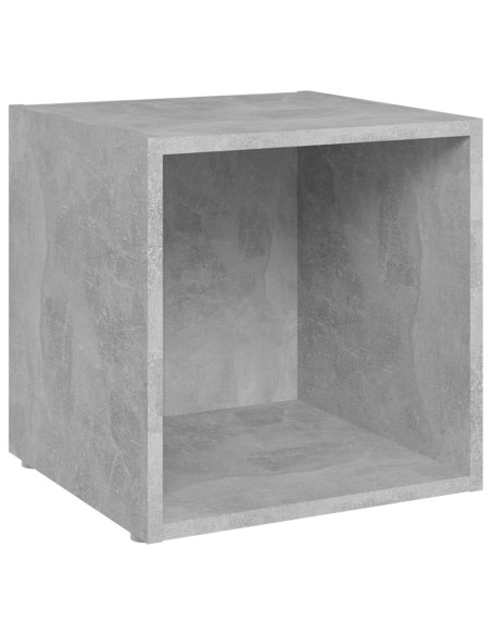 Mobili Porta TV 2pz Grigio Cemento 37x35x37cm Legno Multistrato