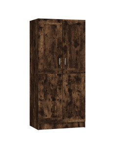 Armadio Rovere Fumo 82,5x51,5x180 cm in Legno Multistrato