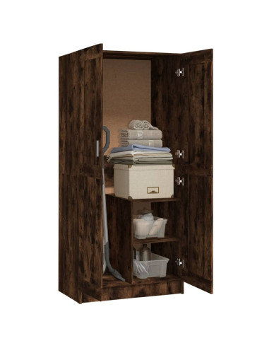 Armadio Rovere Fumo 82,5x51,5x180 cm in Legno Multistrato