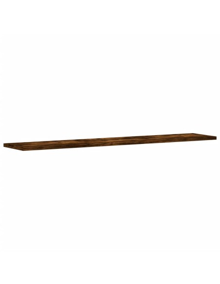 Mensole Parete 4pz Rovere Fumo 100x20x1,5 cm Legno Multistrato