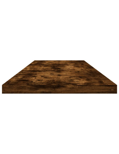 Mensole Parete 4pz Rovere Fumo 100x20x1,5 cm Legno Multistrato