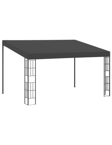 Gazebo a Parete 3x4 m Antracite in Tessuto