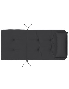 Cuscini per Sedia Adirondack 2 pz Neri in Tessuto Oxford 2