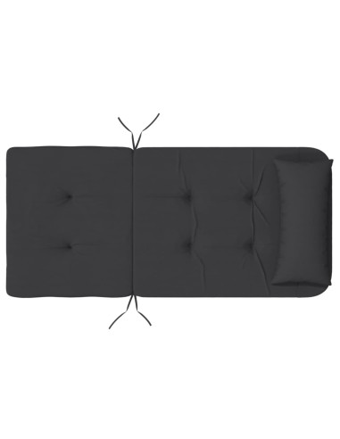 Cuscini per Sedia Adirondack 2 pz Neri in Tessuto Oxford