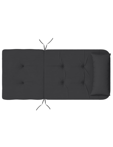 Cuscini per Sedia Adirondack 2 pz Neri in Tessuto Oxford