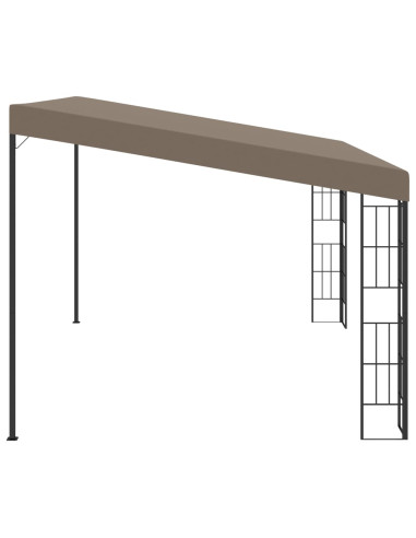 Gazebo a Parete 4x3 m Talpa in Tessuto