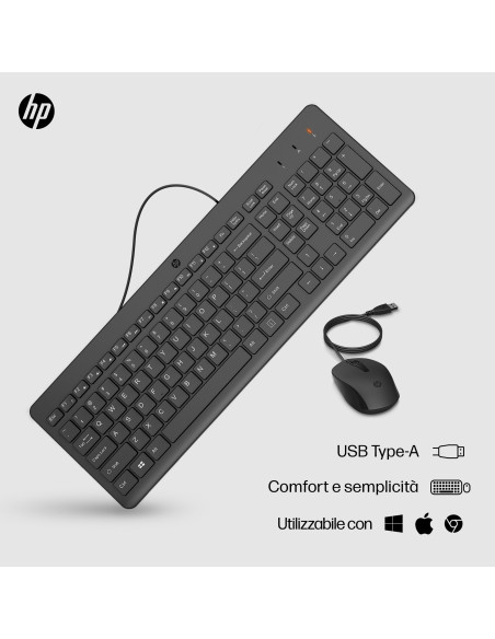HP Tastiera e mouse 150 Wired