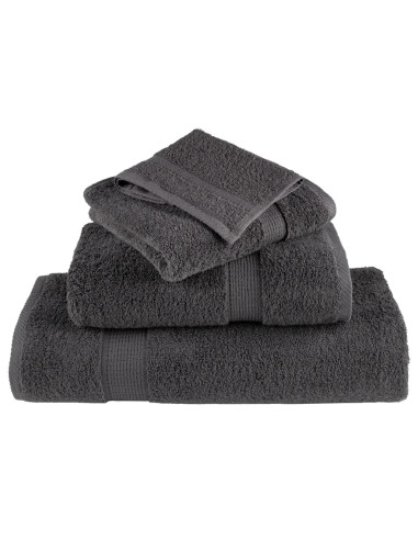 Asciugamani Premium SOLUND 4 pz Antracite 50x100 cm 600 g/m²