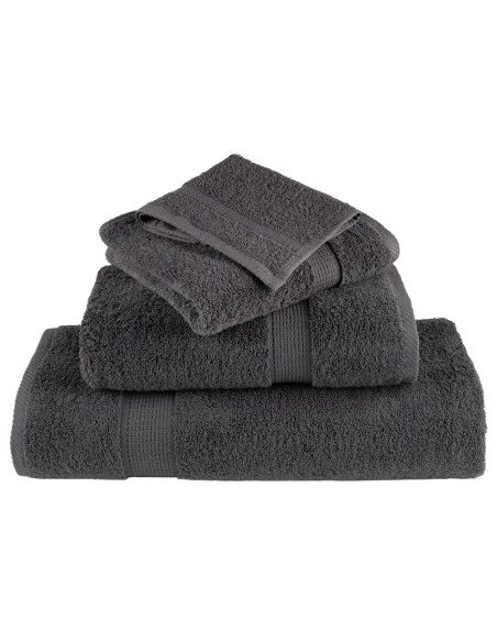 Asciugamani Premium SOLUND 4 pz Antracite 50x100 cm 600 g/m²