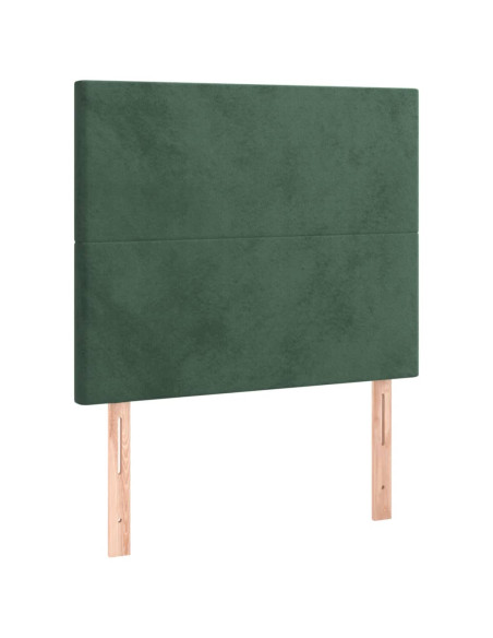 Giroletto a Molle con Materasso Verde Scuro 120x200 cm Velluto