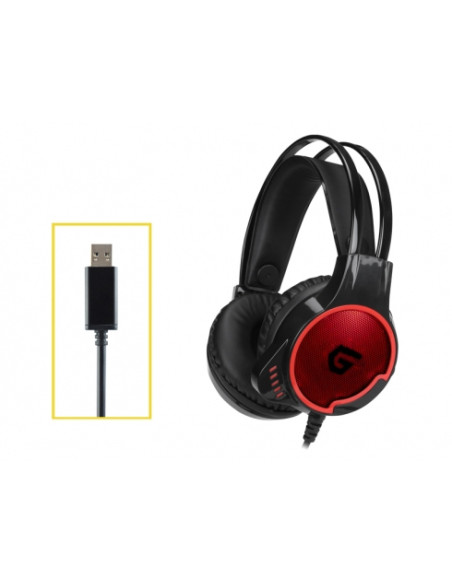 Conceptronic ATHAN U1 Auricolare Cablato A Padiglione Gaming USB tipo A Nero