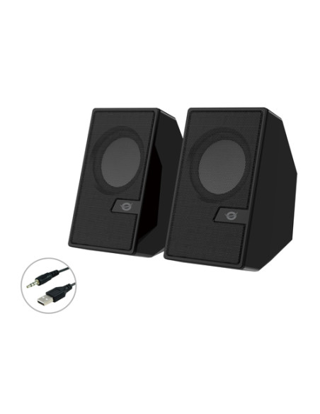 Conceptronic BJORN02B altoparlante 2-vie Nero Con cavo e senza cavo 6 W