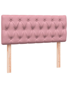 Letto a Molle con Materasso e LED Rosa 120x220 cm in Velluto