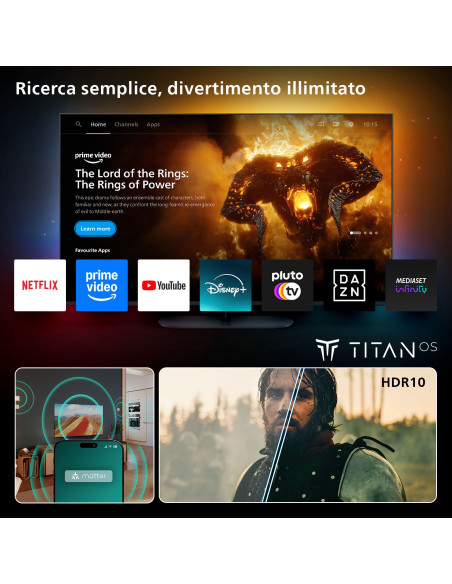 Philips 40PFS6000 Full HD LED 100cm 40" Smart TV Dolby Audio Titan OS