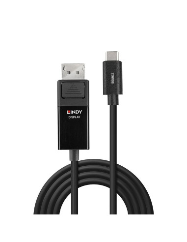 Lindy 43341 cavo e adattatore video 1 m USB tipo-C DisplayPort Nero