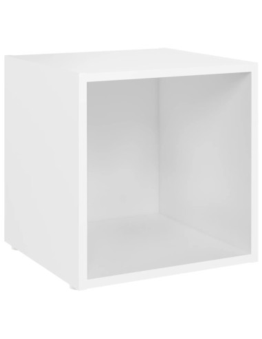 Set Mobili Porta TV 3 pz Bianco in Legno Multistrato