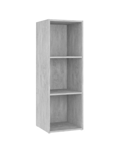 Mobili TV 4 pz Grigio Cemento 107x35x37 cm in Legno Multistrato