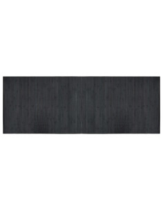 Tappeto Rettangolare Grigio 70x200 cm in Bambù