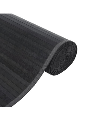 Tappeto Rettangolare Grigio 60x100 cm in Bambù