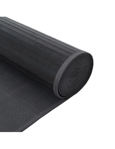 Tappeto Rettangolare Grigio 60x100 cm in Bambù