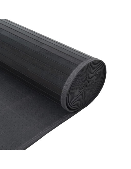Tappeto Rettangolare Grigio 60x100 cm in Bambù