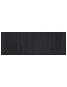 Tappeto Rettangolare Nero 70x200 cm in Bambù