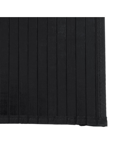 Tappeto Rettangolare Nero 70x200 cm in Bambù