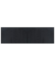 Tappeto Rettangolare Nero 60x200 cm in Bambù