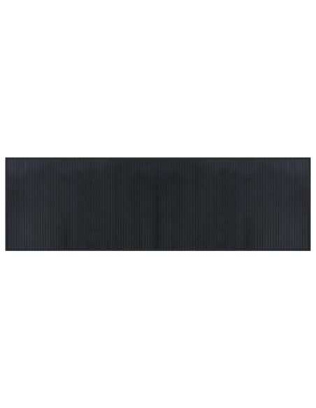 Tappeto Rettangolare Nero 60x200 cm in Bambù