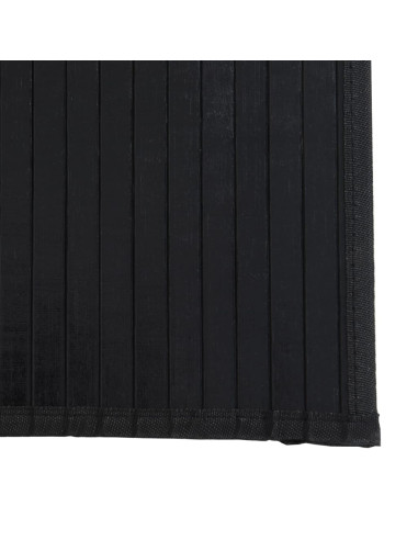 Tappeto Rettangolare Nero 60x200 cm in Bambù