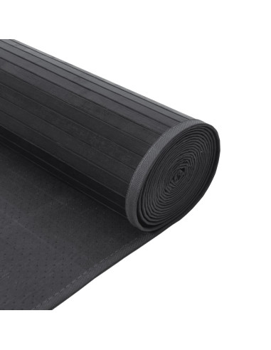 Tappeto Rettangolare Grigio 70x200 cm in Bambù