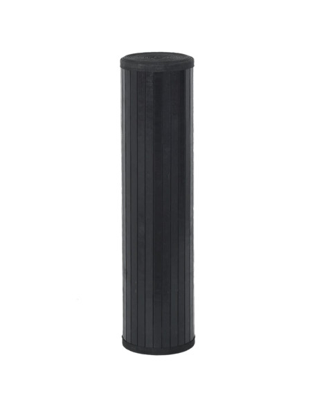 Tappeto Rettangolare Nero 80x200 cm in Bambù