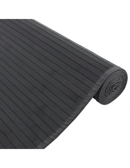 Tappeto Rettangolare Nero 80x200 cm in Bambù