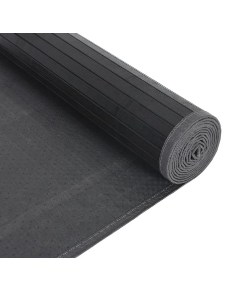 Tappeto Rettangolare Nero 80x200 cm in Bambù