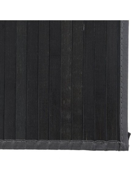 Tappeto Rettangolare Nero 80x200 cm in Bambù