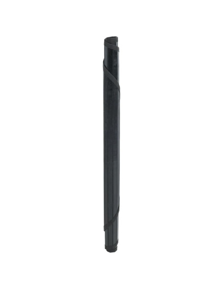 Tappeto Rotondo Nero 100 cm in Bambù
