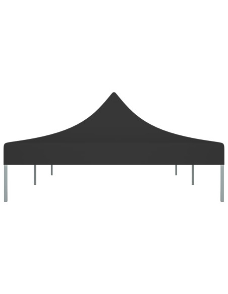Tetto per Tendone per Feste 6x3 m Nero 270 g/m²