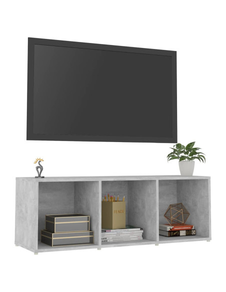 Mobile Porta TV Grigio Cemento 107x35x37 cm Legno Multistrato