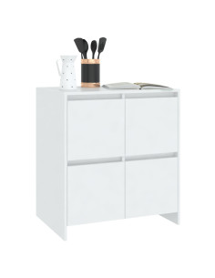 Credenze 2 pz Bianche 70x41x75 cm in Legno Multistrato