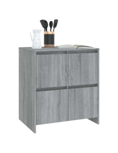 Credenze 2 pz Grigio Sonoma 70x41x75 cm in Truciolato
