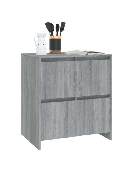 Credenze 2 pz Grigio Sonoma 70x41x75 cm in Truciolato